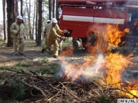 Тренування лісового пожежного загону, Чернігівська область, 13 квітня 2010 року